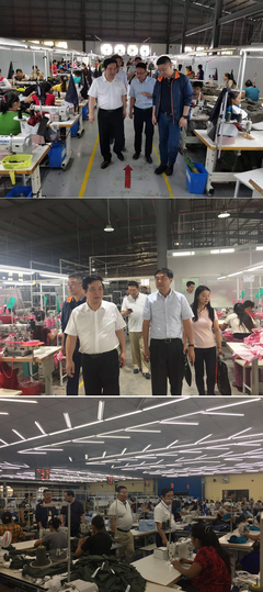 江苏海企国际股份王远见总裁一行赴缅甸工厂考察，深化皮革制品全球销售布局